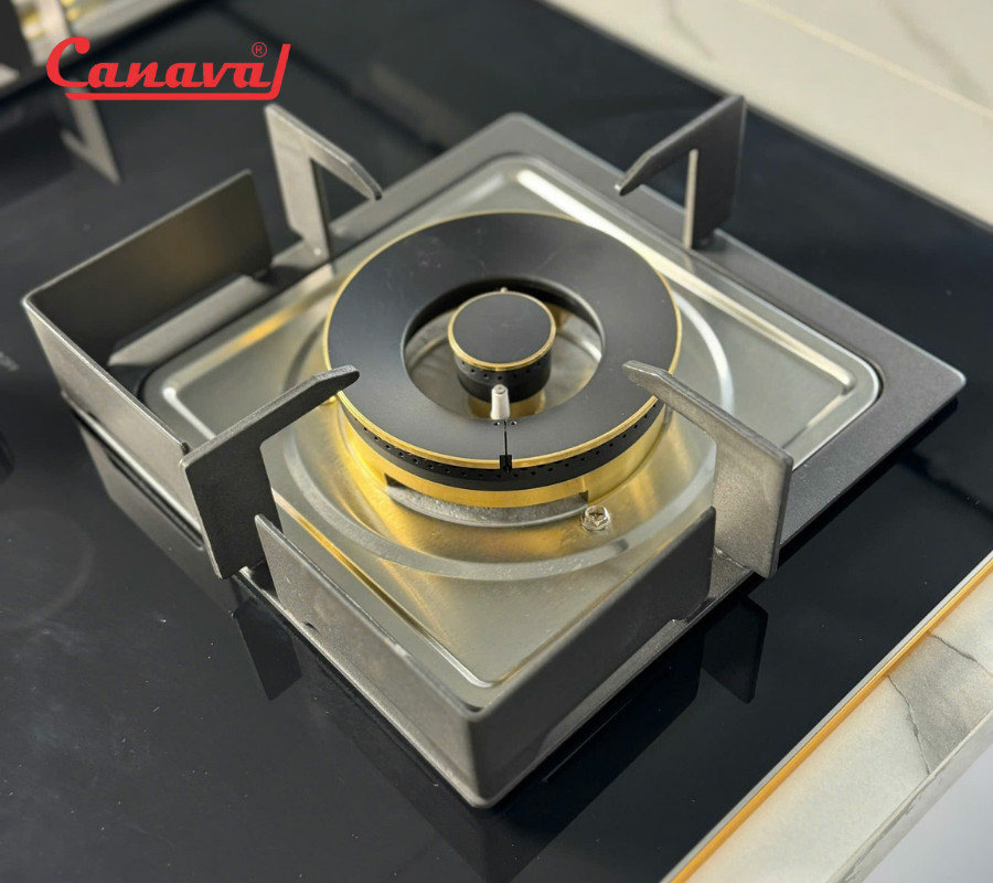 bếp gas âm viền nhôm