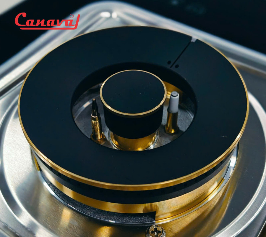 bếp gas âm viền nhôm