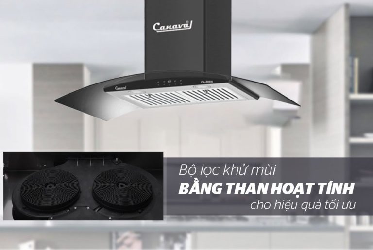 máy hút mùi kính cong